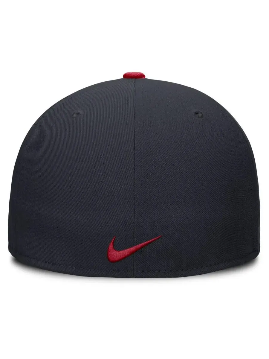 Nike Мужская темно-синяя бейсболка Atlanta Braves True Performance Fitted Hat — изображение 2 из 4, темно-синий