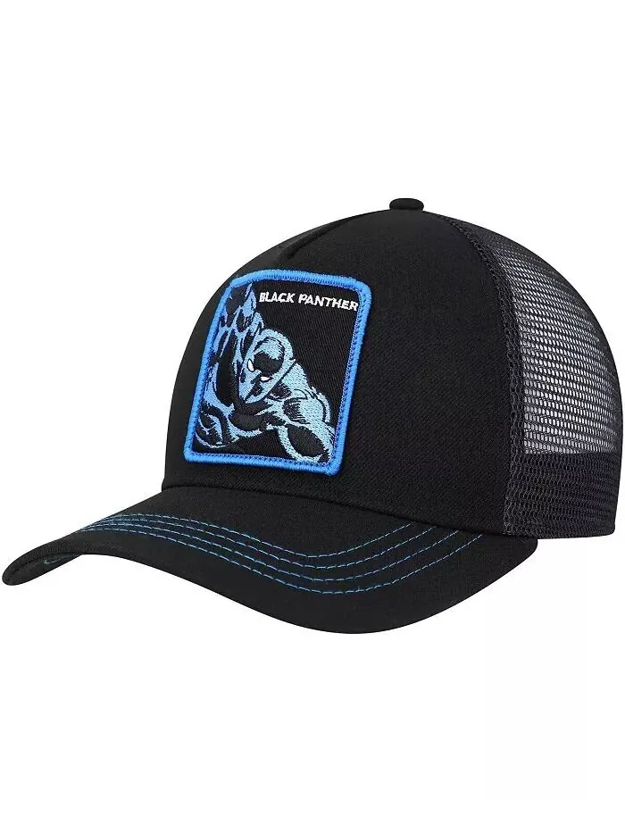 Мужская черная черная пантера в стиле ретро с А-образной рамкой Snapback Hat Lids — изображение 1 из 4, черный