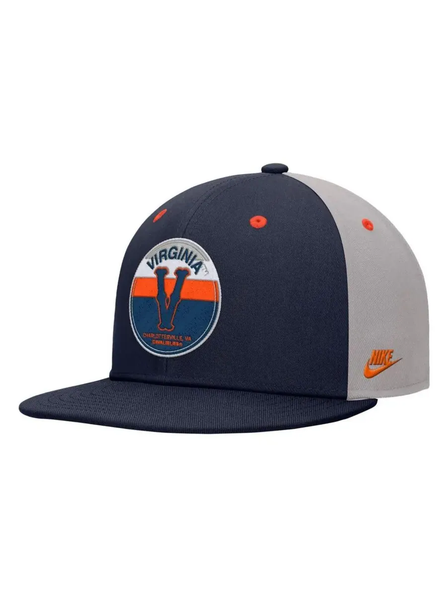 Nike Мужская темно-синяя бейсболка Virginia Cavaliers с винтажной нашивкой и застежкой-регулятором — изображение 1 из 2
