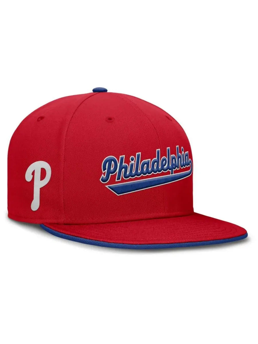 Nike Мужская красная бейсболка Philadelphia Phillies True Performance Fitted Hat — изображение 1 из 4, красный