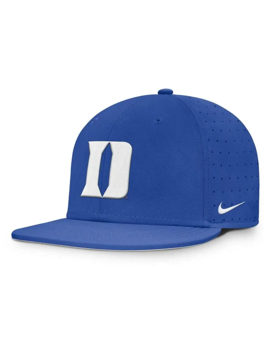 Nike Мужская бейсболка Royal Duke Blue Devils On-Field Dugout True Performance Fitted Hat — изображение 1 из 5, королевский