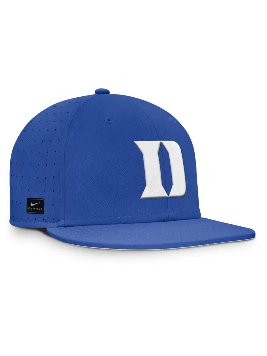 Nike Мужская бейсболка Royal Duke Blue Devils On-Field Dugout True Performance Fitted Hat — изображение 3 из 5, королевский
