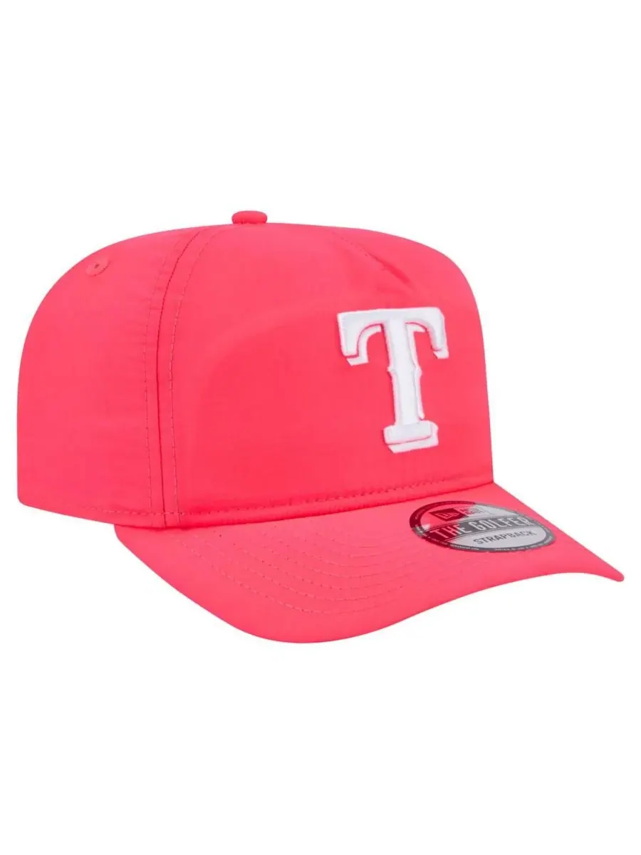 New Era Мужская розовая регулируемая кепка для гольфа Texas Rangers на каждый день — изображение 3 из 4, розовый