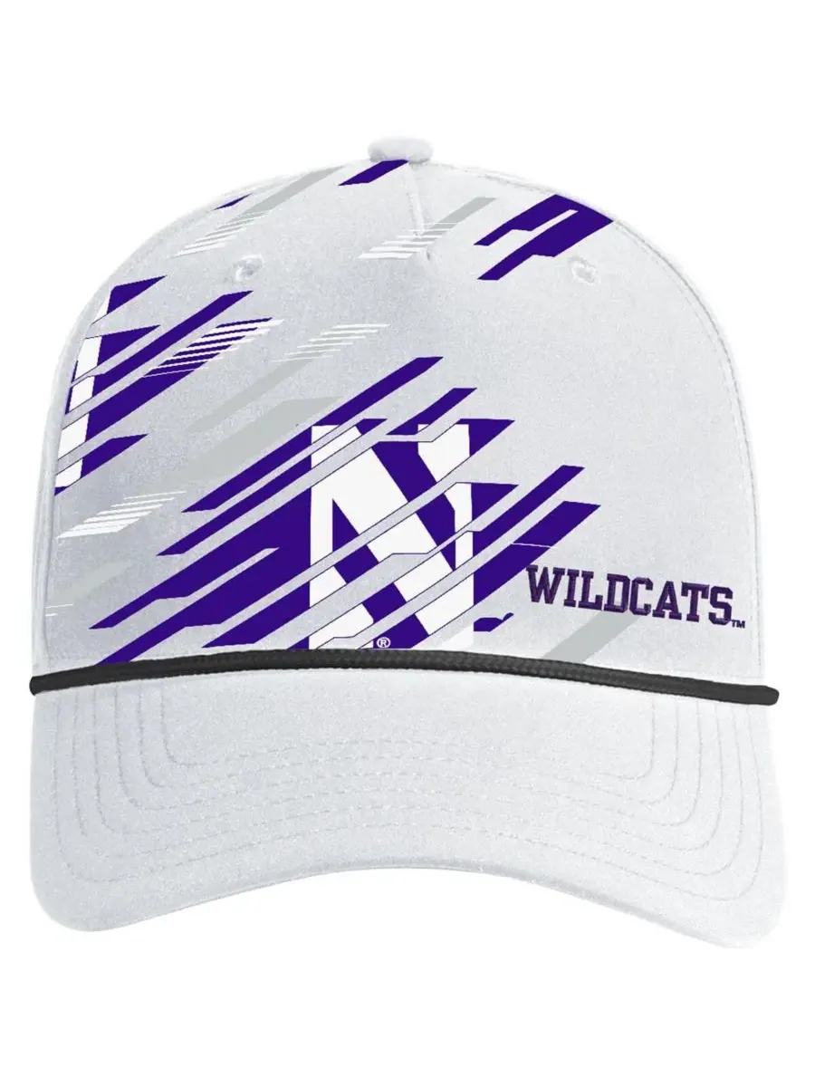 Under Armour Мужская белая регулируемая кепка с логотипом Northwestern Wildcats College Essentials — изображение 2 из 4