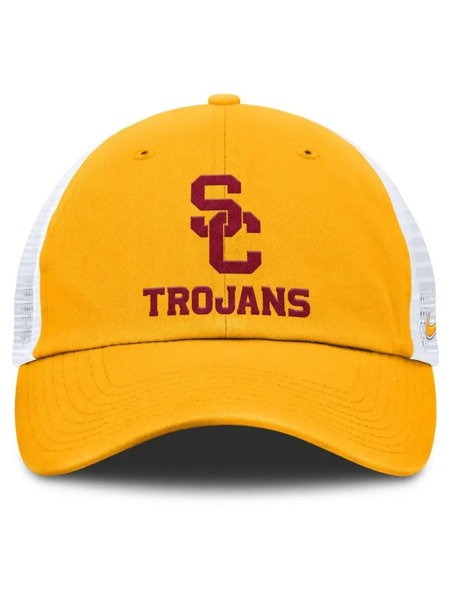 Мужская золотистая регулируемая кепка-тракер с символикой клуба USC Trojans Nike — изображение 2 из 4, золото