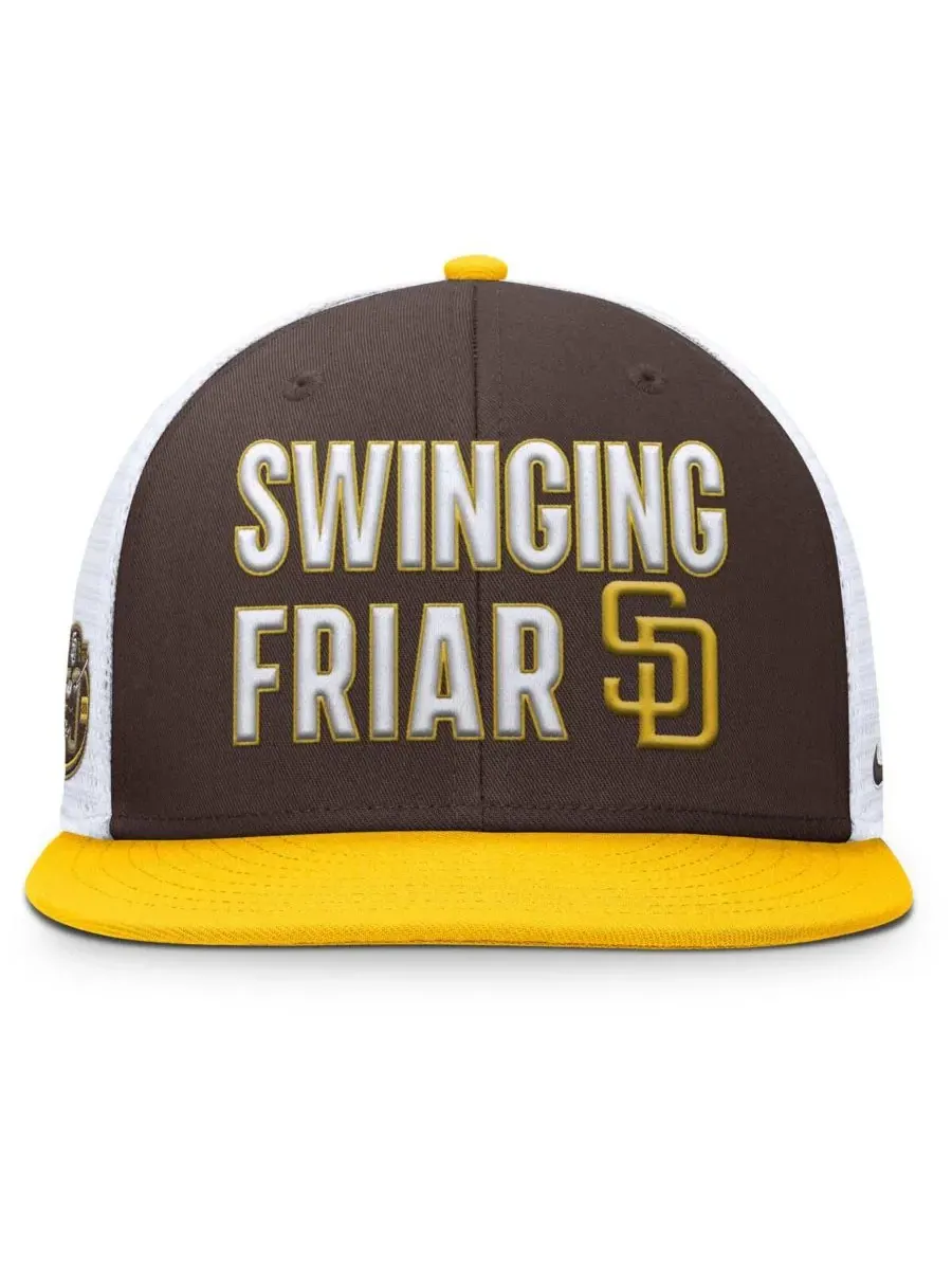 Nike Мужская коричневая бейсболка San Diego Padres Pro Trucker Snapback — изображение 2 из 4, коричневый