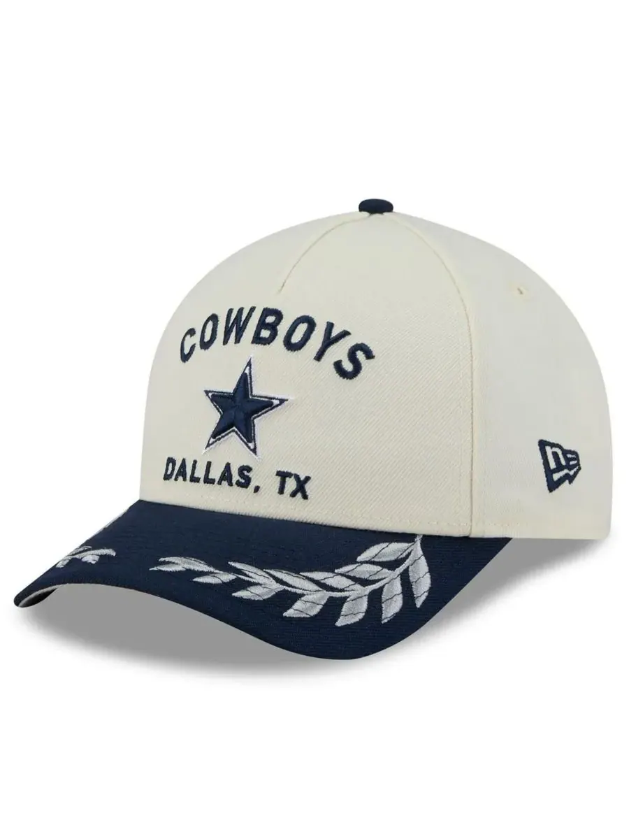 New Era Мужская кепка 39THIRTY Flex кремового/темно-синего цвета с символикой команды Dallas — изображение 1 из 5