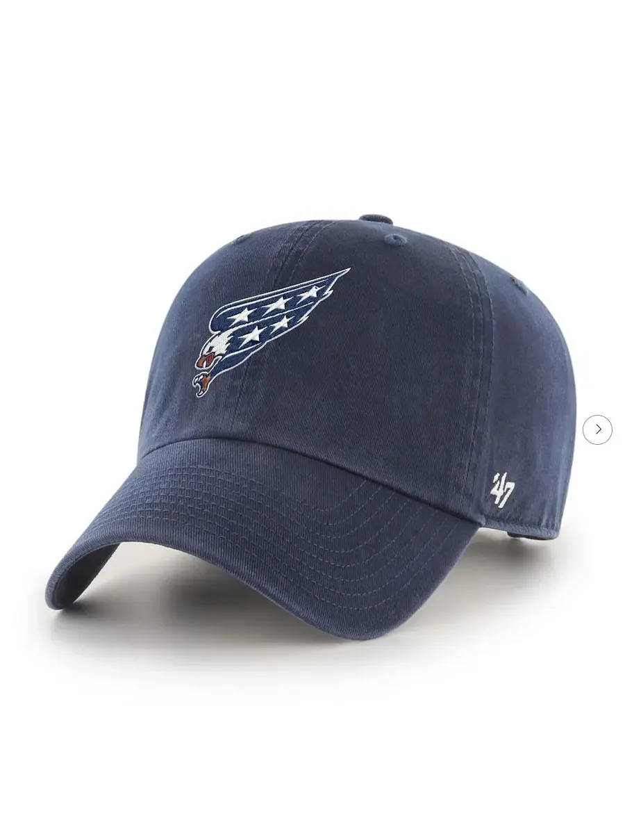 '47 Brand Мужская темно-синяя бейсболка Washington Capitals Alternate Clean Up с регулируемым — изображение 1 из 1