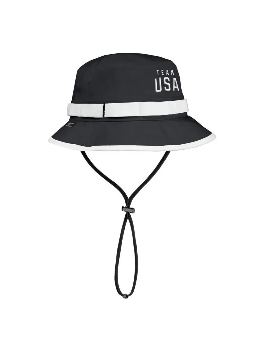 Nike Мужская черная панама Team USA Apex Sideline On-Field Dri-FIT Boonie Bucket Hat — изображение 1 из 2, черный