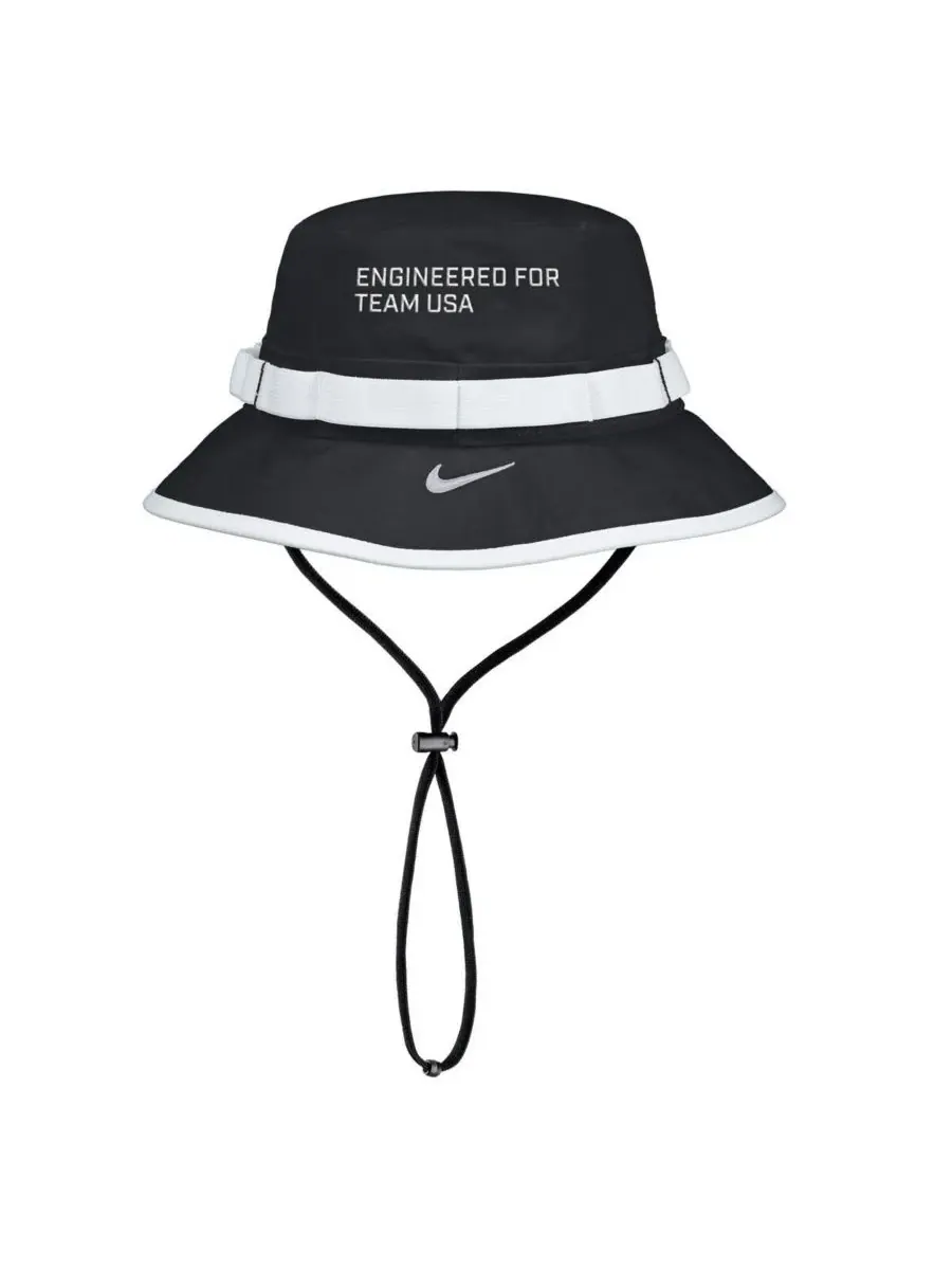 Nike Мужская черная панама Team USA Apex Sideline On-Field Dri-FIT Boonie Bucket Hat — изображение 2 из 2, черный