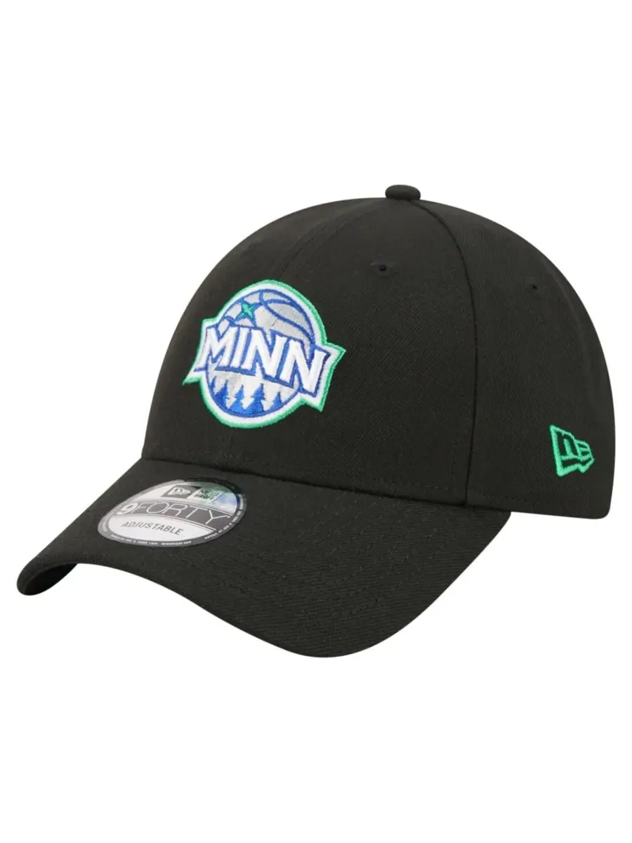 Кепка 9FORTY с вышивкой Minnesota Timberwolves New Era — изображение 1 из 5, черный