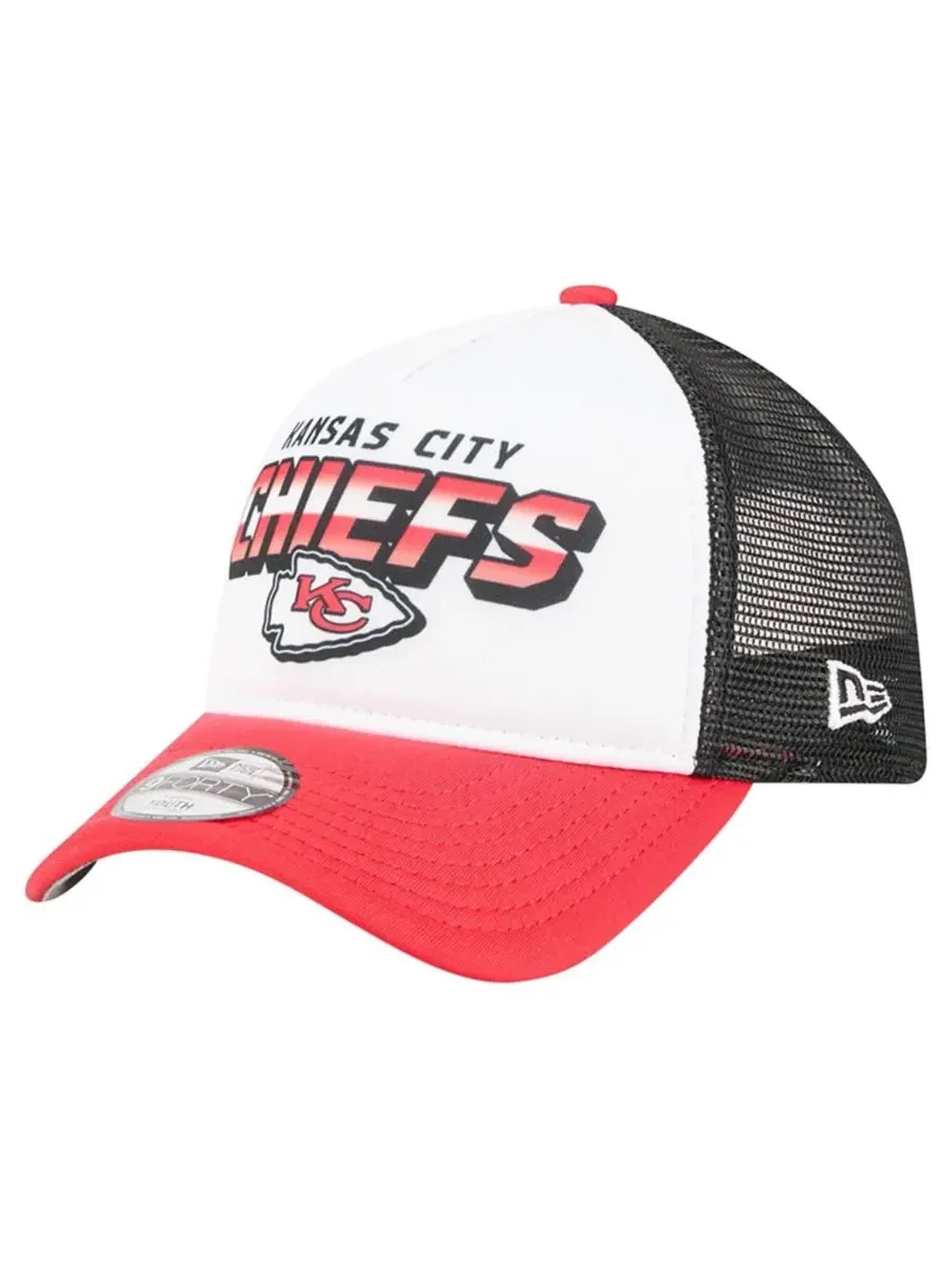 Детская кепка New Era Kansas City Chiefs Streak 9FORTY A-Frame — изображение 1 из 5, белый красный