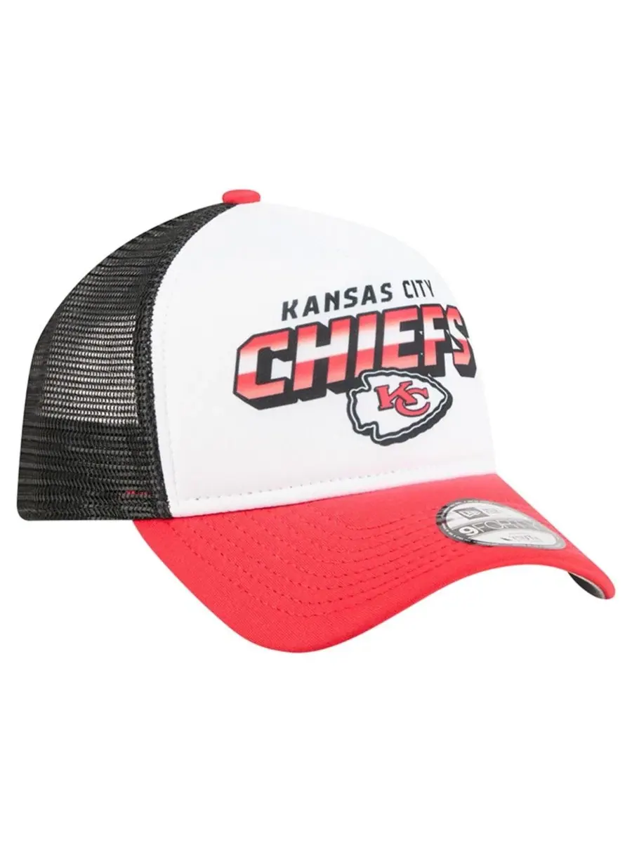 Детская кепка New Era Kansas City Chiefs Streak 9FORTY A-Frame — изображение 3 из 5, белый красный