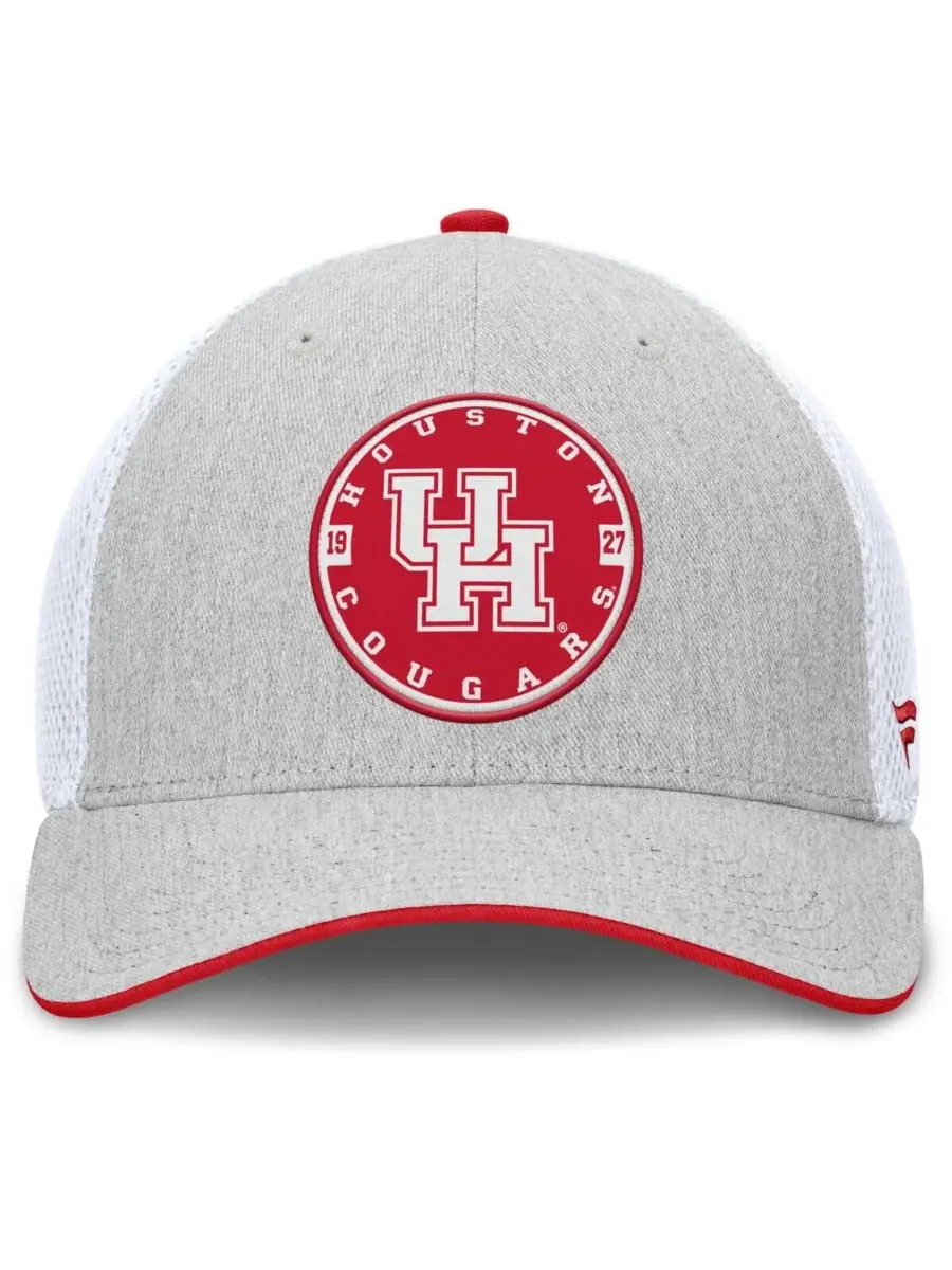 Fanatics Мужская светло-серая кепка Houston Cougars Trigger Flex — изображение 2 из 4, серый