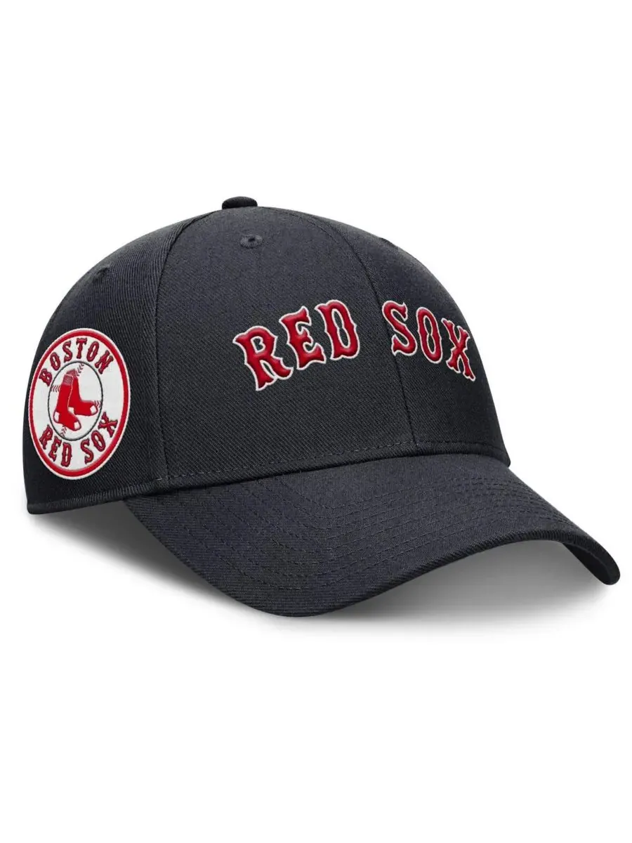 Nike Мужская темно-синяя бейсболка Boston Red Sox Rise из габардина с регулируемым размером — изображение 1 из 4, темно-синий