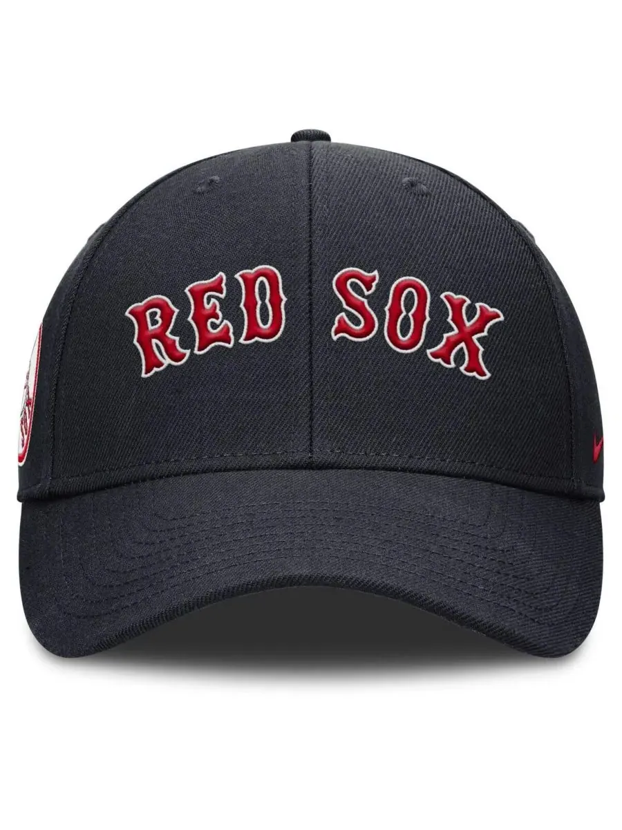 Nike Мужская темно-синяя бейсболка Boston Red Sox Rise из габардина с регулируемым размером — изображение 4 из 4, темно-синий