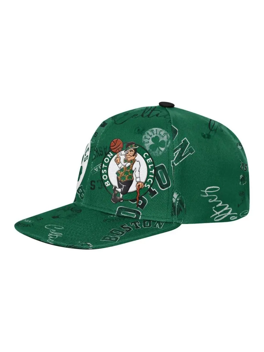 Outerstuff Бейсболка Big Boys and Girls Kelly Green Boston Celtics Street Hooper с принтом по всей — изображение 1 из 3