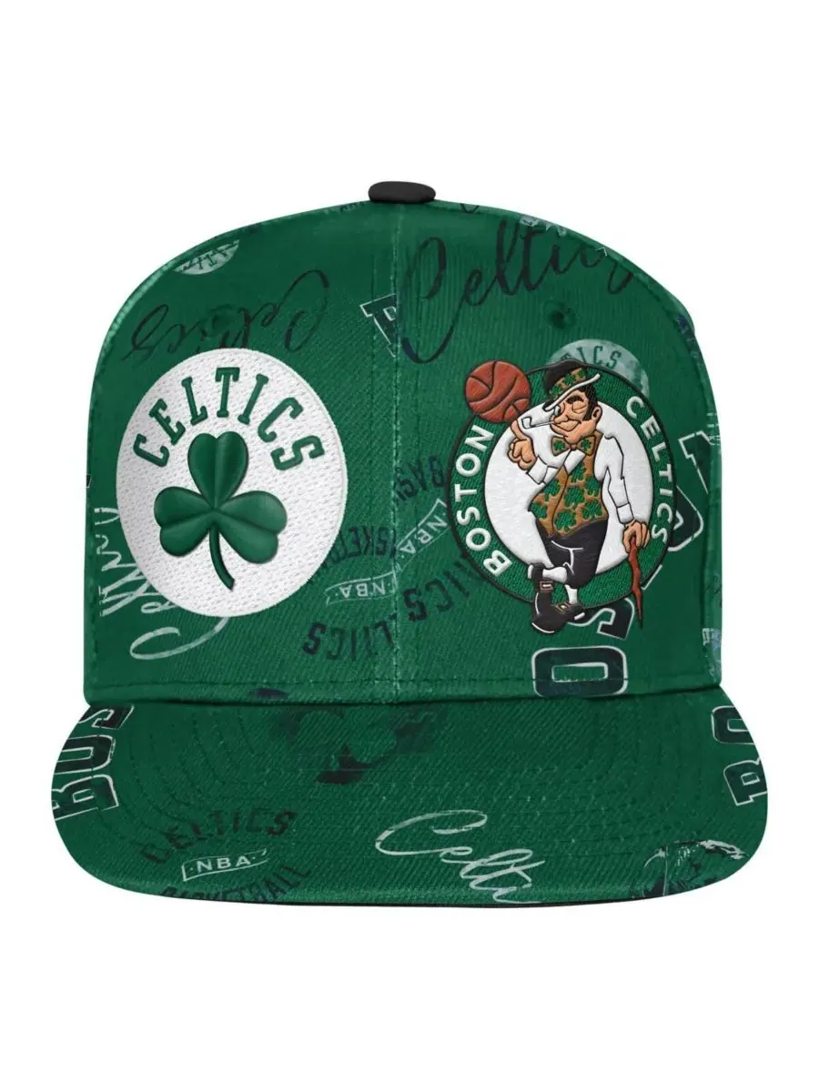 Outerstuff Бейсболка Big Boys and Girls Kelly Green Boston Celtics Street Hooper с принтом по всей — изображение 3 из 3