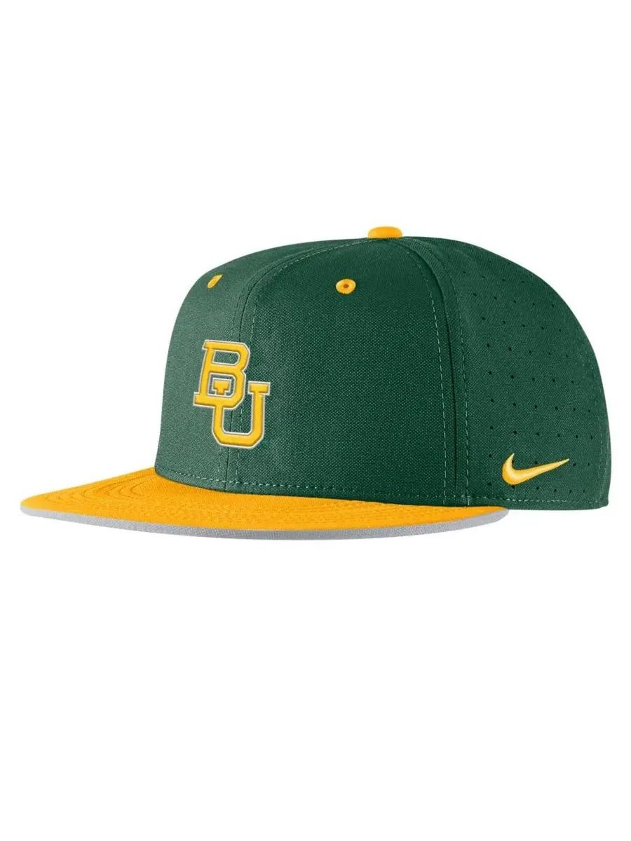Nike Мужская зеленая бейсболка Baylor Bears On-Field True Performance — изображение 1 из 3, зеленый