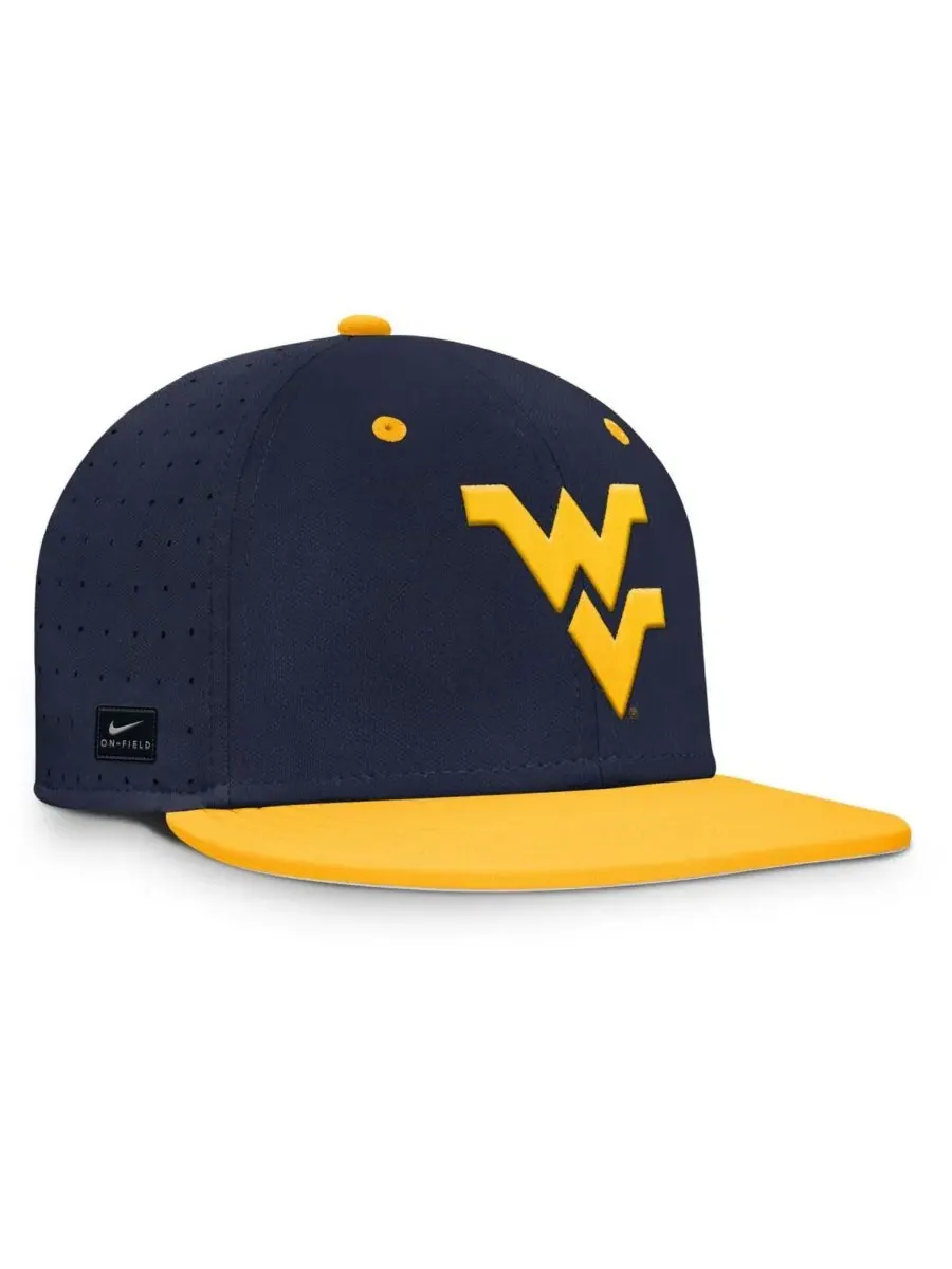 Nike Мужская темно-синяя бейсболка West Virginia Mountaineers On-Field Dugout True Performance — изображение 3 из 5