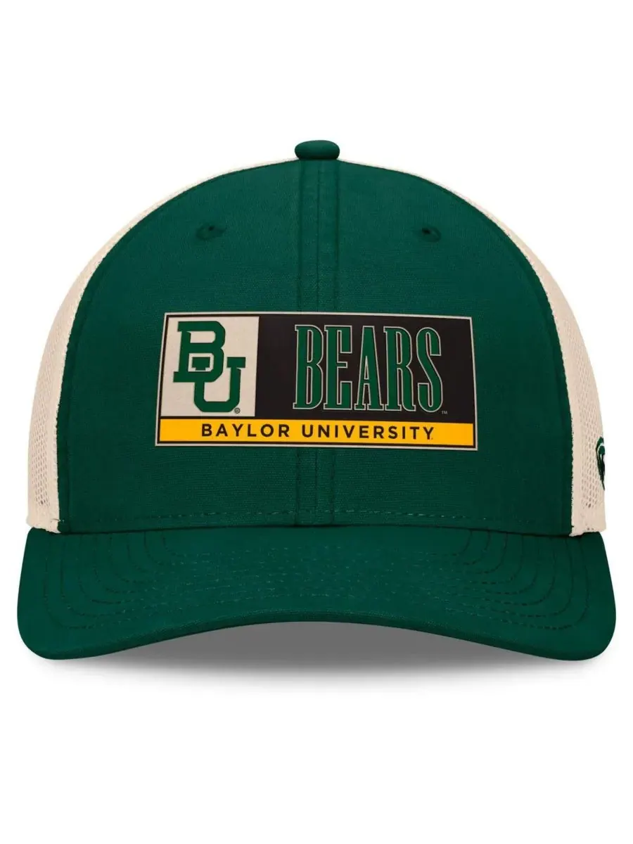 Top of the World Мужская регулируемая кепка-тракер Bennett с логотипом Baylor Bears — изображение 2 из 4, зеленый натуральный