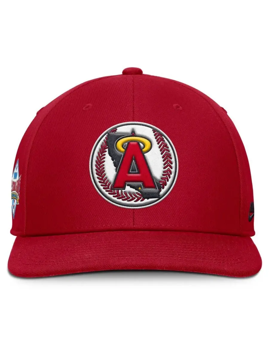 Nike Мужская красная бейсболка California Angels Pro Performance Snapback — изображение 2 из 4, красный