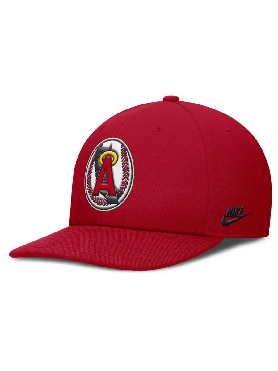 Nike Мужская красная бейсболка California Angels Pro Performance Snapback — изображение 4 из 4, красный