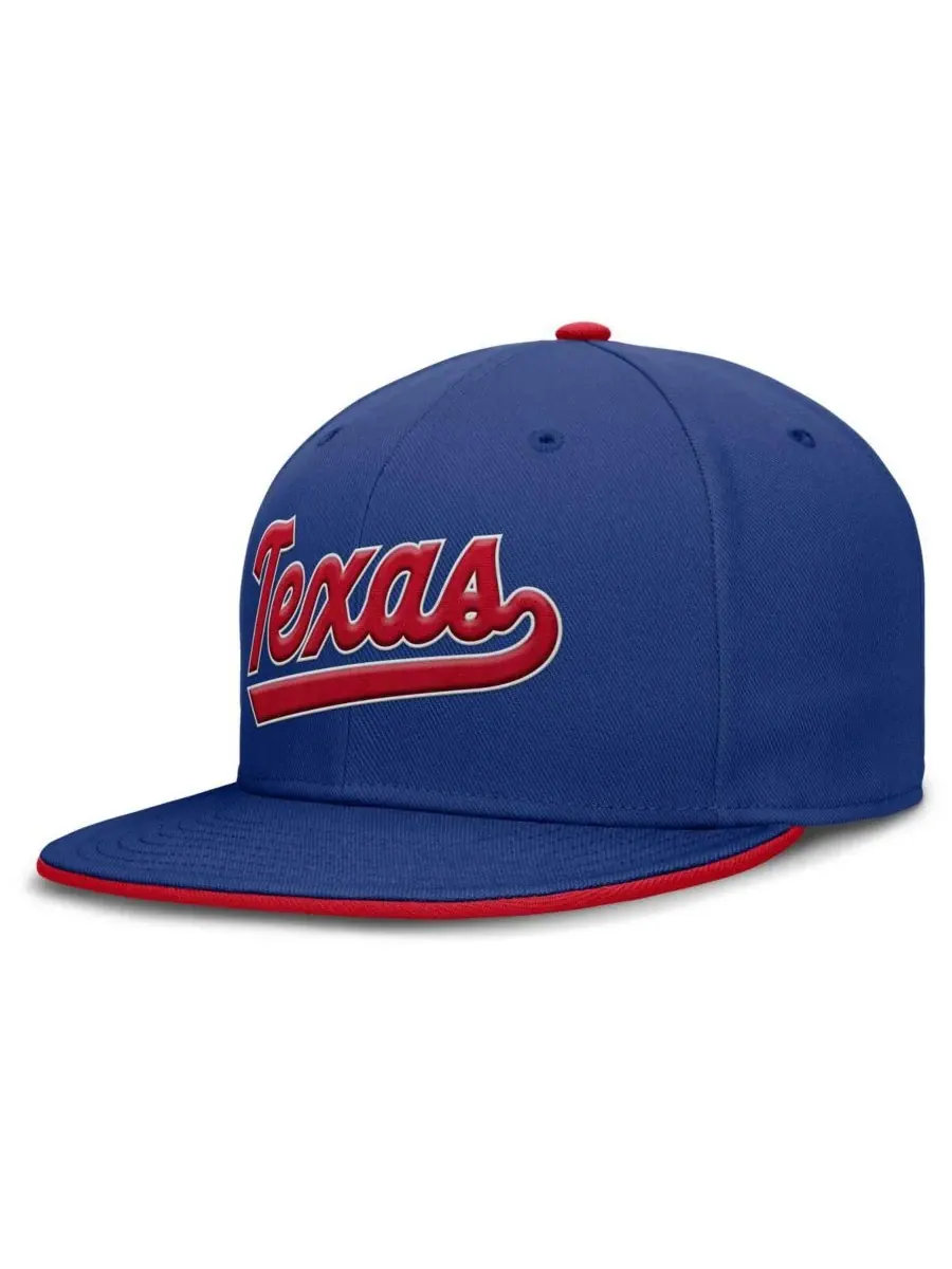 Мужская бейсболка Royal Texas Rangers True Performance Fitted Hat Nike — изображение 3 из 4, королевский