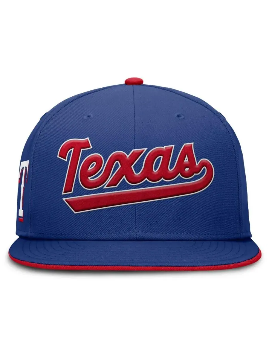 Мужская бейсболка Royal Texas Rangers True Performance Fitted Hat Nike — изображение 4 из 4, королевский