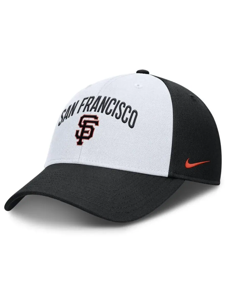 Nike Мужская регулируемая бейсболка San Francisco Giants Club белого/черного цвета