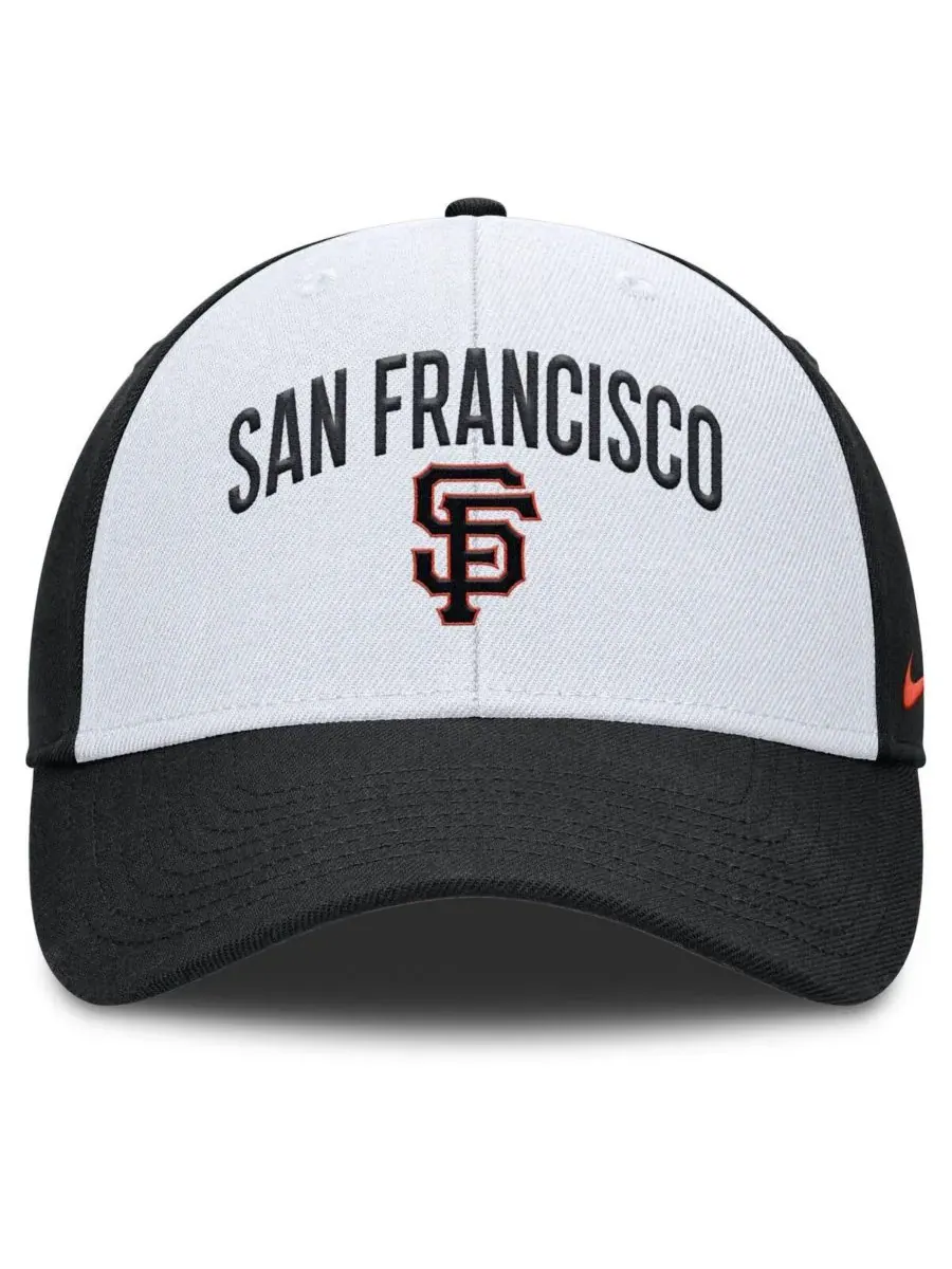Nike Мужская регулируемая бейсболка San Francisco Giants Club белого/черного цвета — изображение 2 из 4, белый черный