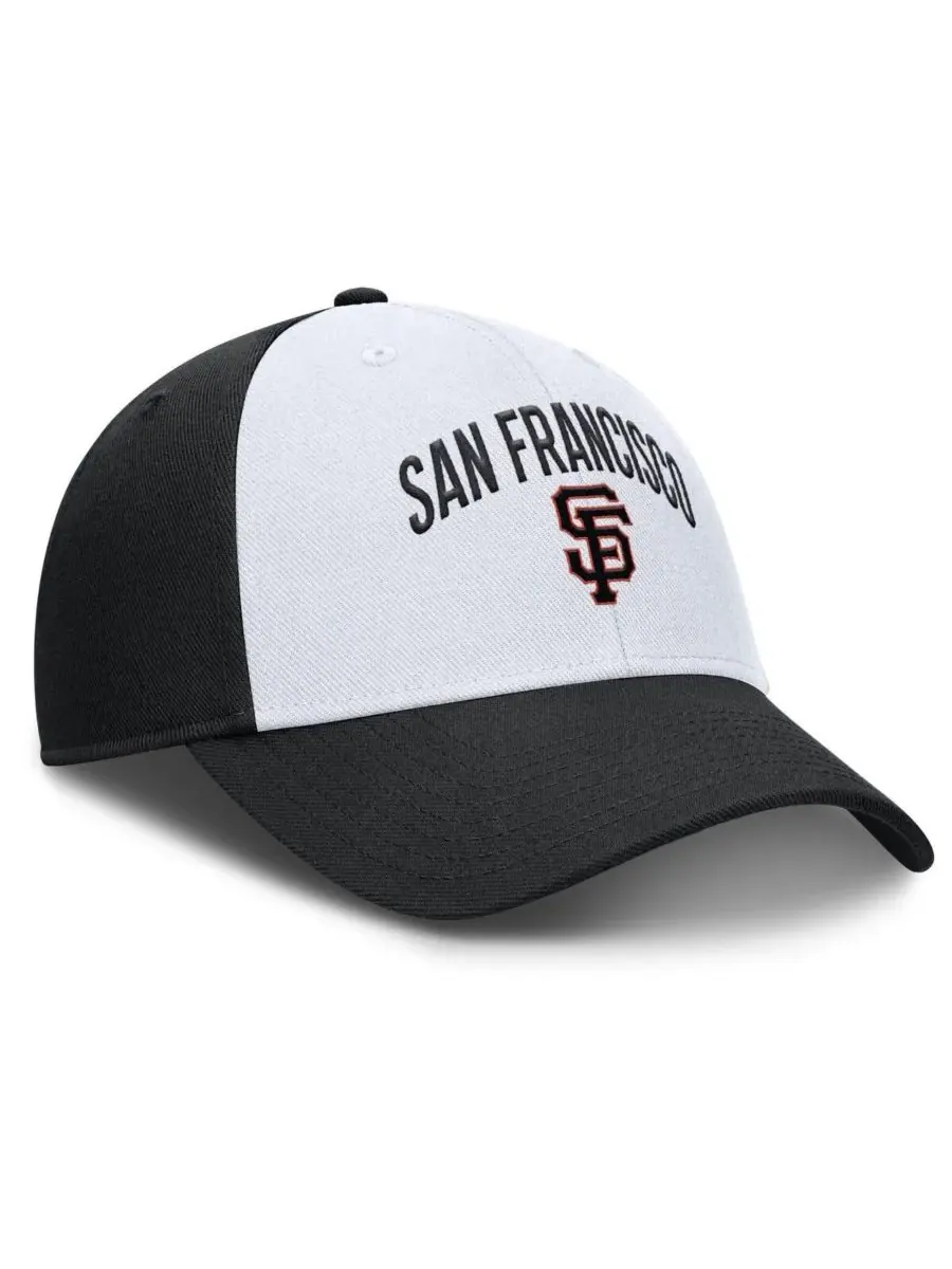 Nike Мужская регулируемая бейсболка San Francisco Giants Club белого/черного цвета — изображение 3 из 4, белый черный