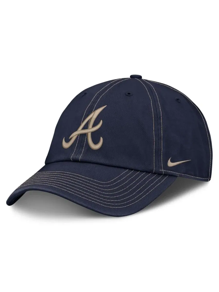 Кепка с вышивкой Atlanta Braves Nike — изображение 1 из 4, темно-синий