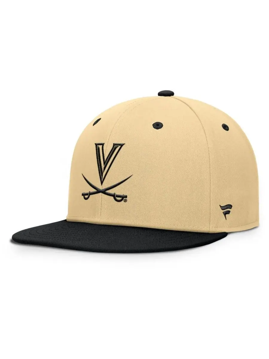 Fanatics Мужская золотисто-черная бейсболка Virginia Cavaliers Balance Fitted Hat — изображение 1 из 4, хаки черный