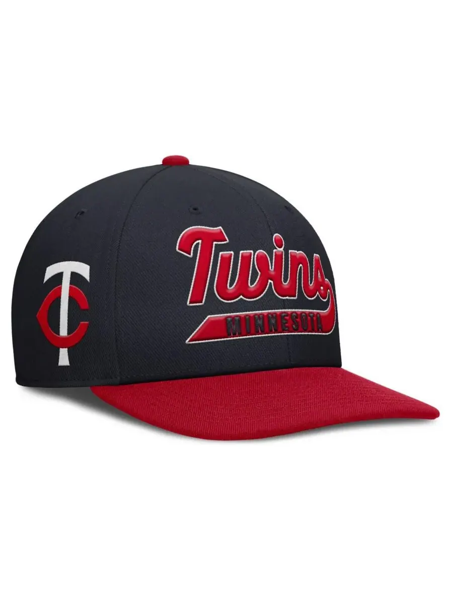 Nike Мужская кепка-бейсболка Minnesota Twins Pro Performance Snapback темно-синего/красного цвета — изображение 1 из 4
