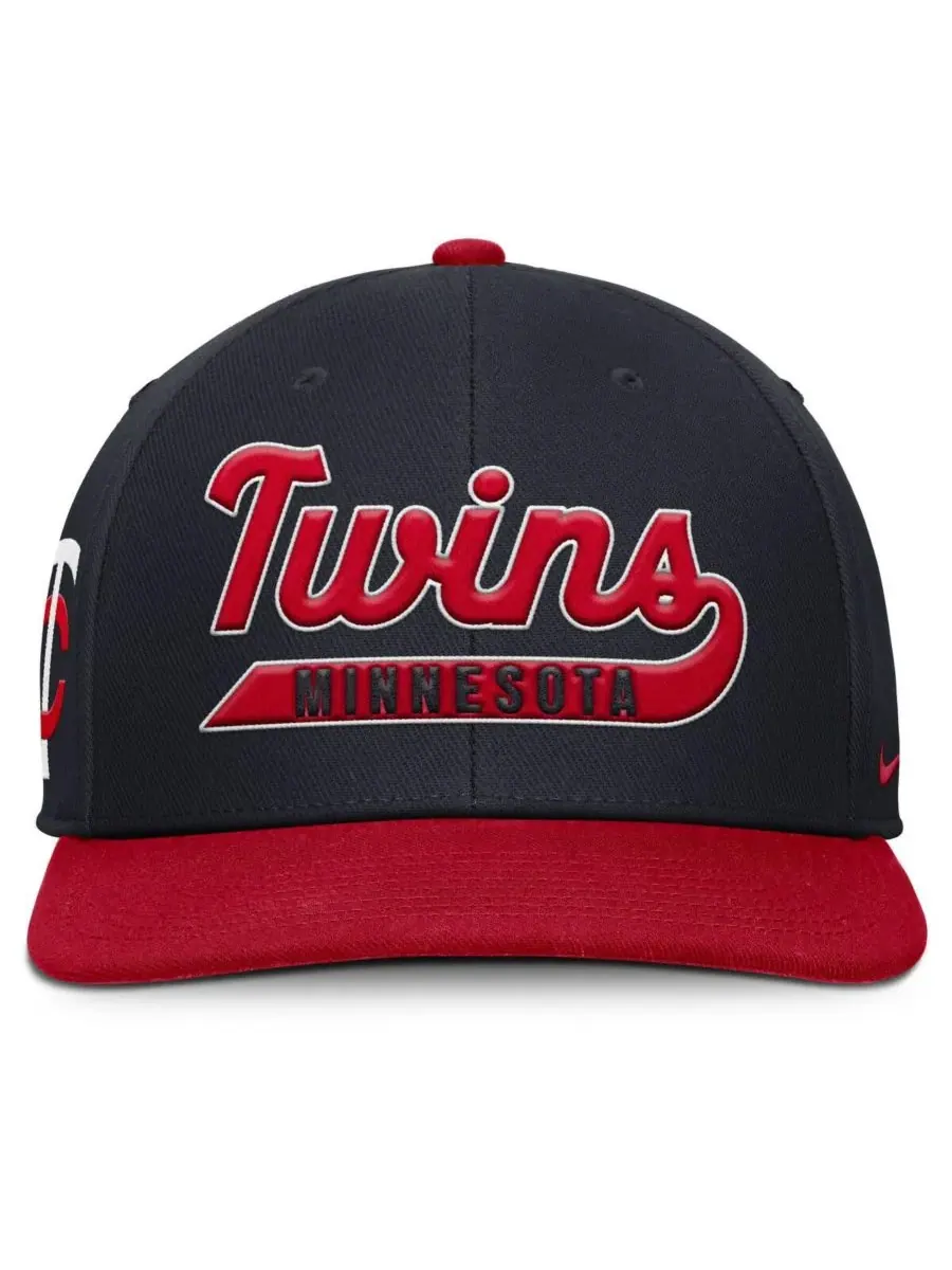 Nike Мужская кепка-бейсболка Minnesota Twins Pro Performance Snapback темно-синего/красного цвета — изображение 4 из 4