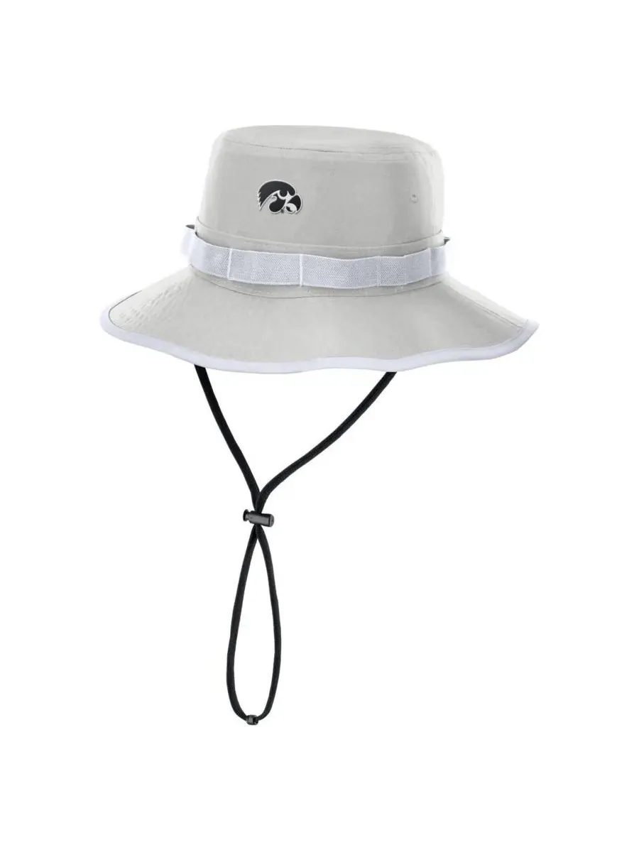 Nike Мужская серая панама Iowa Hawkeyes 2025 Sideline Apex Boonie Bucket Hat — изображение 1 из 2, серый