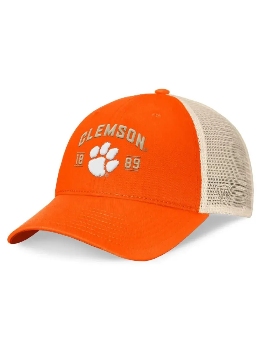 Top of the World Мужская регулируемая кепка-тракер Clemson Tigers Heritage Waylon оранжевого цвета — изображение 1 из 4