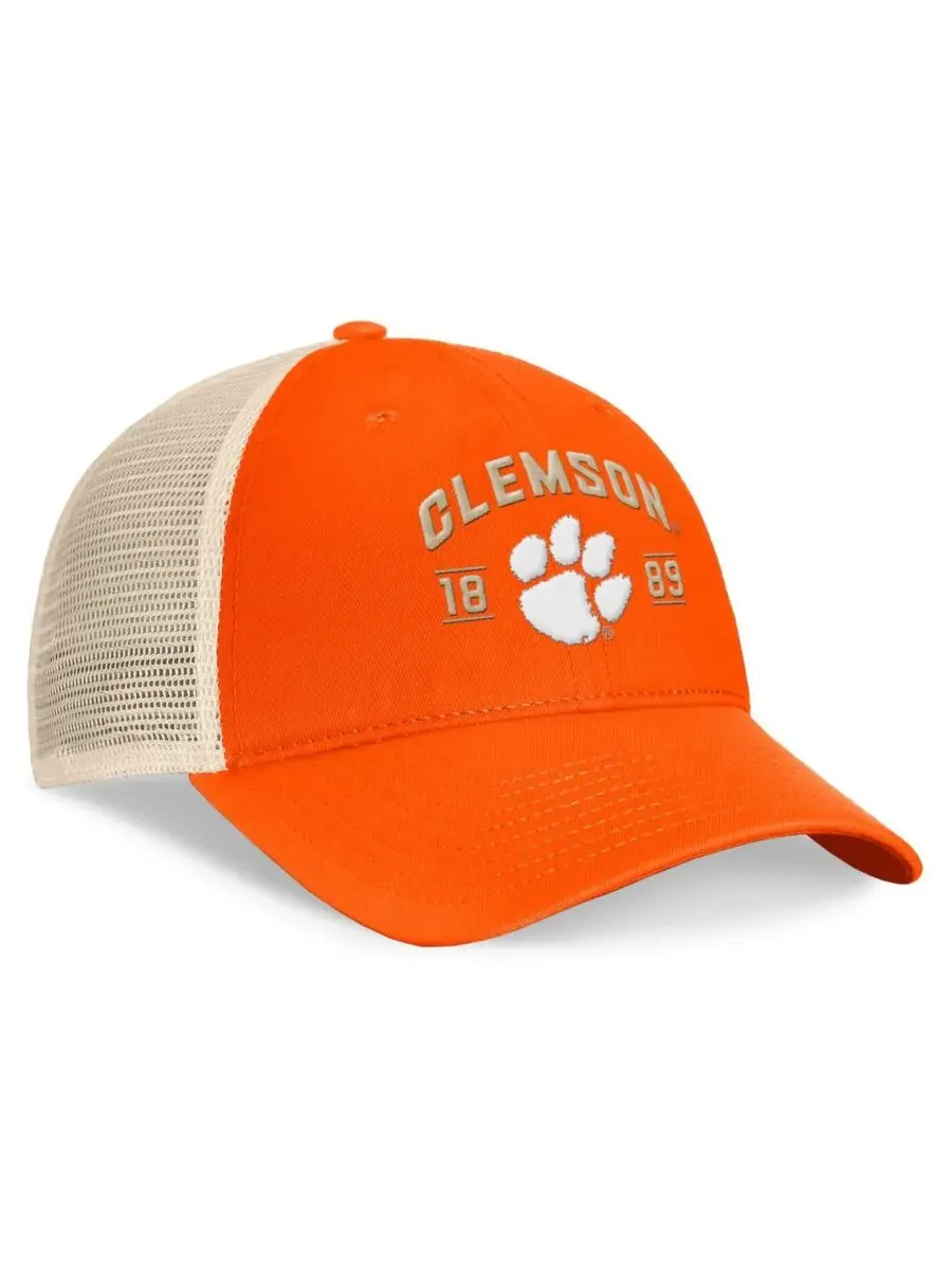 Top of the World Мужская регулируемая кепка-тракер Clemson Tigers Heritage Waylon оранжевого цвета — изображение 3 из 4