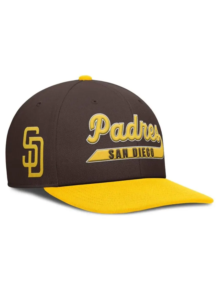 Nike Мужская коричнево-золотая бейсболка San Diego Padres Pro Performance Snapback — изображение 1 из 4
