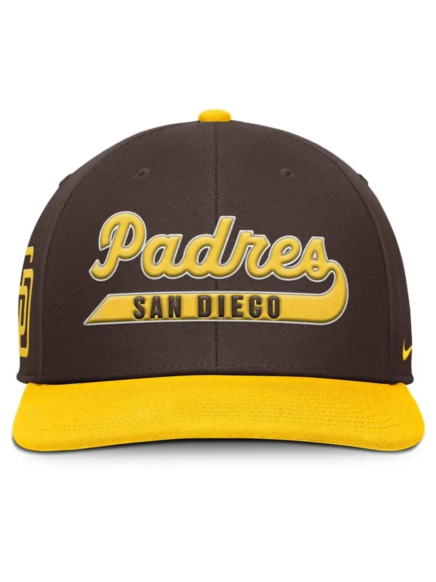 Nike Мужская коричнево-золотая бейсболка San Diego Padres Pro Performance Snapback — изображение 2 из 4