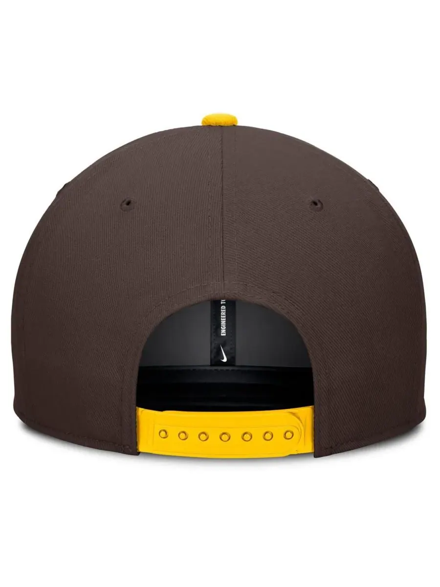 Nike Мужская коричнево-золотая бейсболка San Diego Padres Pro Performance Snapback — изображение 3 из 4