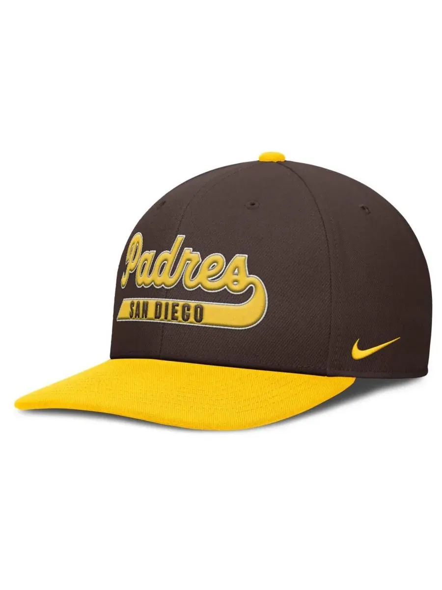 Nike Мужская коричнево-золотая бейсболка San Diego Padres Pro Performance Snapback — изображение 4 из 4