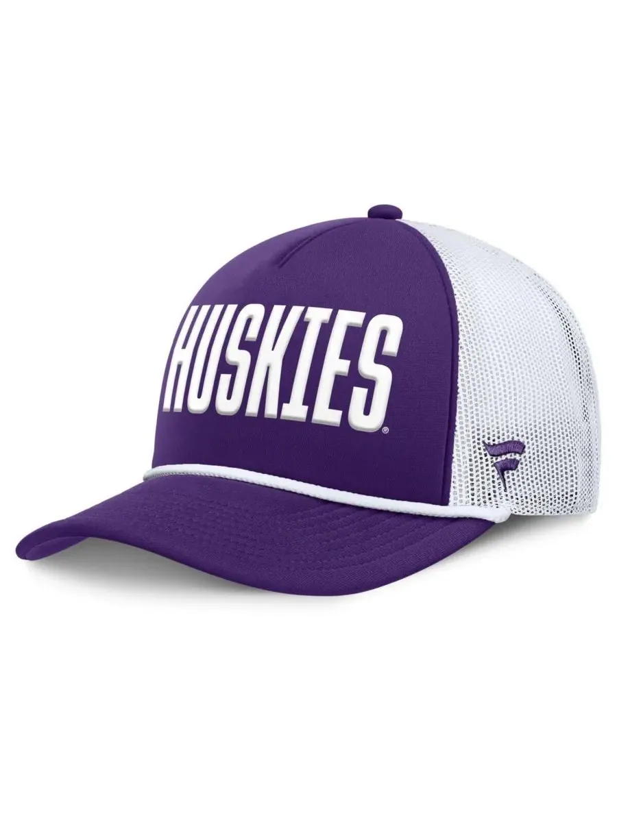 Fanatics Мужская фиолетовая бейсболка Washington Huskies Dutch Foam Front Adjustable Trucker Hat — изображение 1 из 4