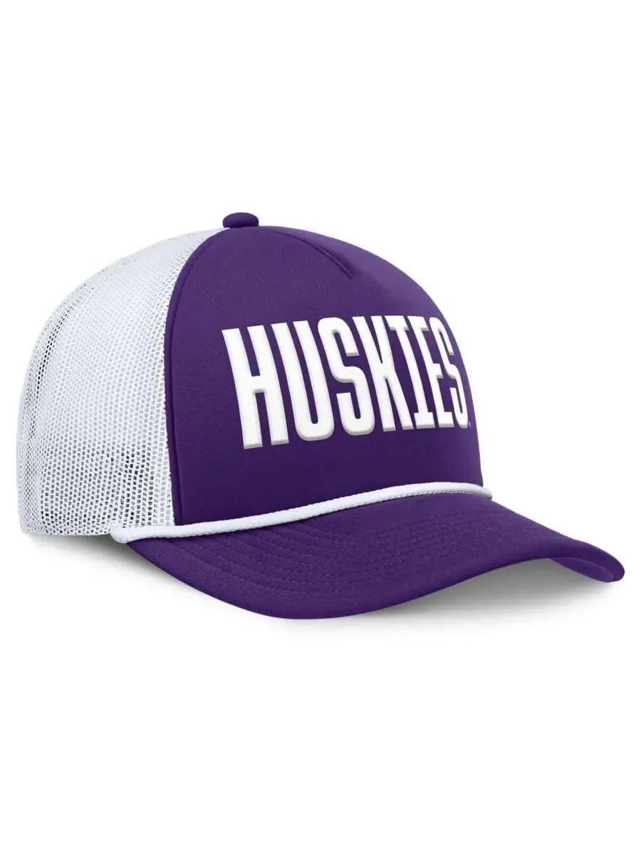 Fanatics Мужская фиолетовая бейсболка Washington Huskies Dutch Foam Front Adjustable Trucker Hat — изображение 3 из 4