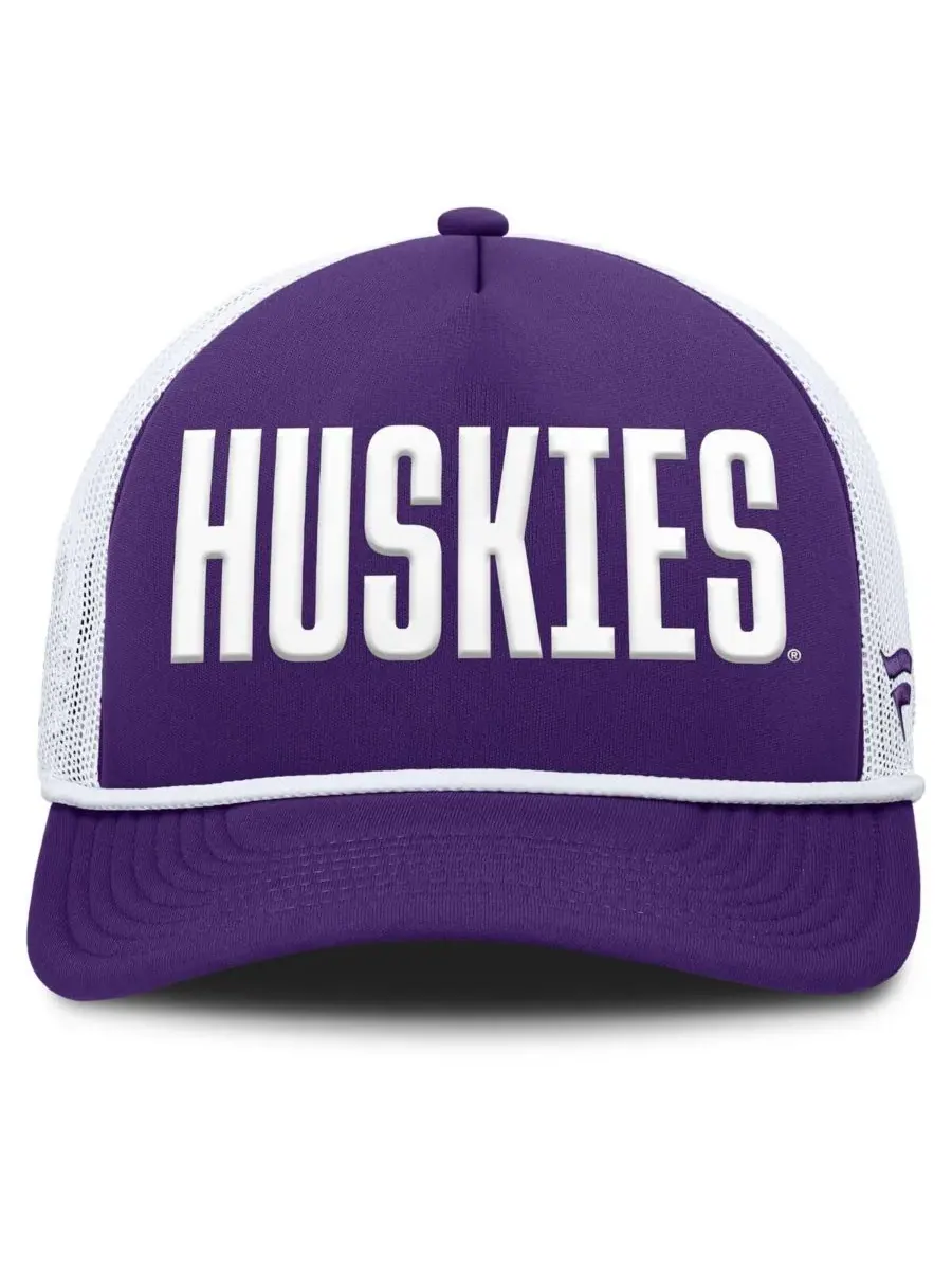 Fanatics Мужская фиолетовая бейсболка Washington Huskies Dutch Foam Front Adjustable Trucker Hat — изображение 4 из 4