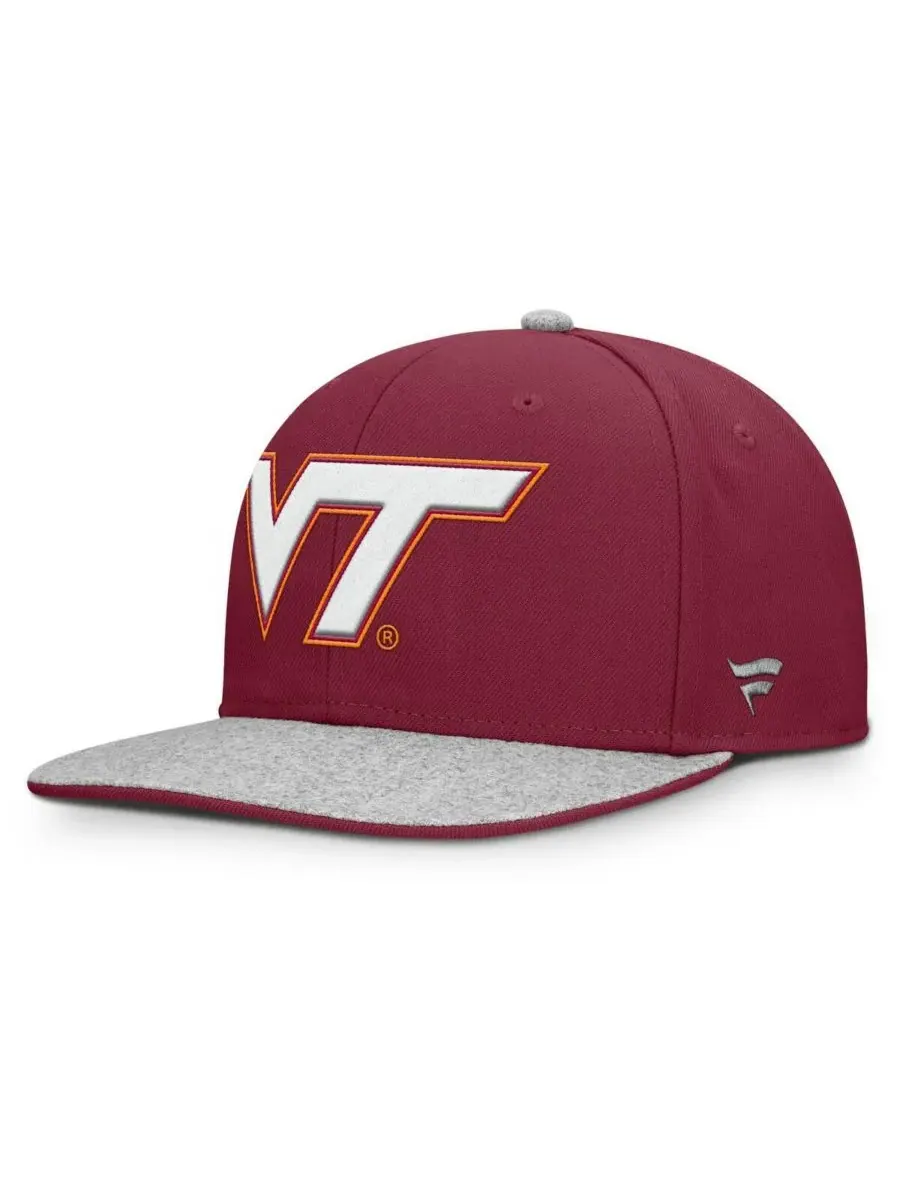 Fanatics Мужская бордовая кепка Virginia Tech Hokies Loden Snapback — изображение 1 из 4, коричневый