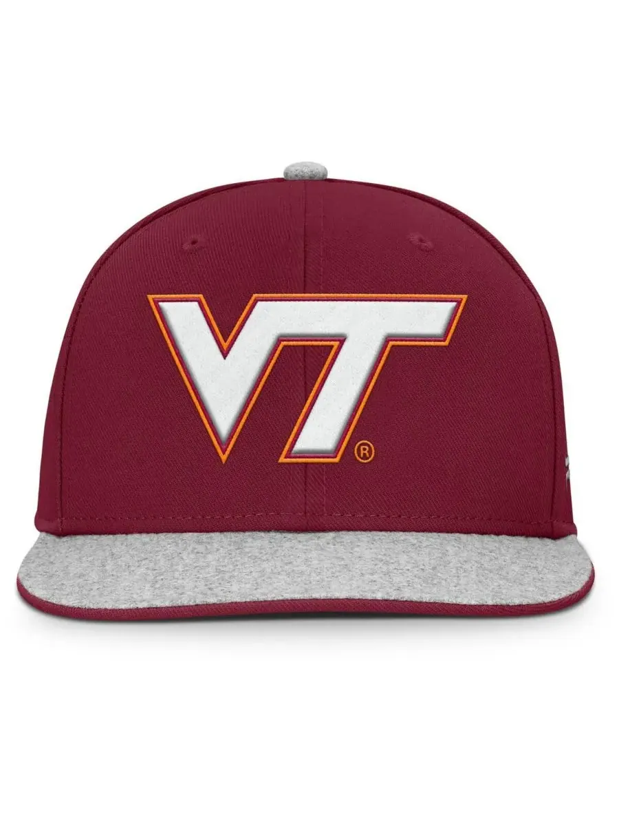 Fanatics Мужская бордовая кепка Virginia Tech Hokies Loden Snapback — изображение 2 из 4, коричневый