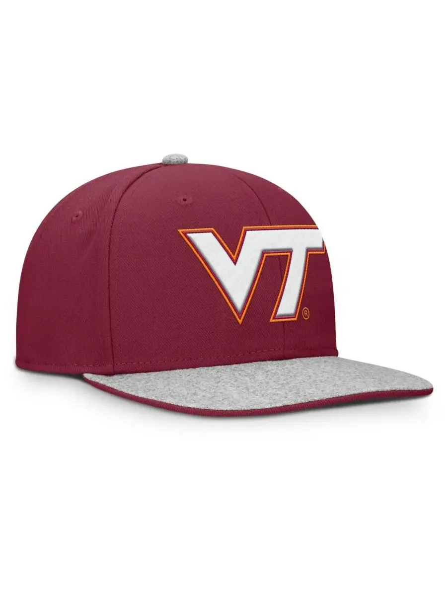 Fanatics Мужская бордовая кепка Virginia Tech Hokies Loden Snapback — изображение 3 из 4, коричневый