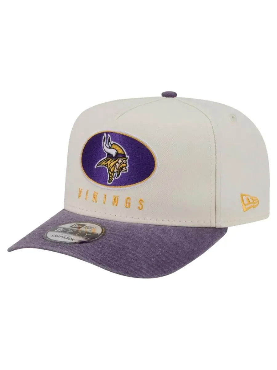 Кепка-снапбек New Era Washed A-Frame 9FIFTY — изображение 1 из 7, кремовый фиолетовый